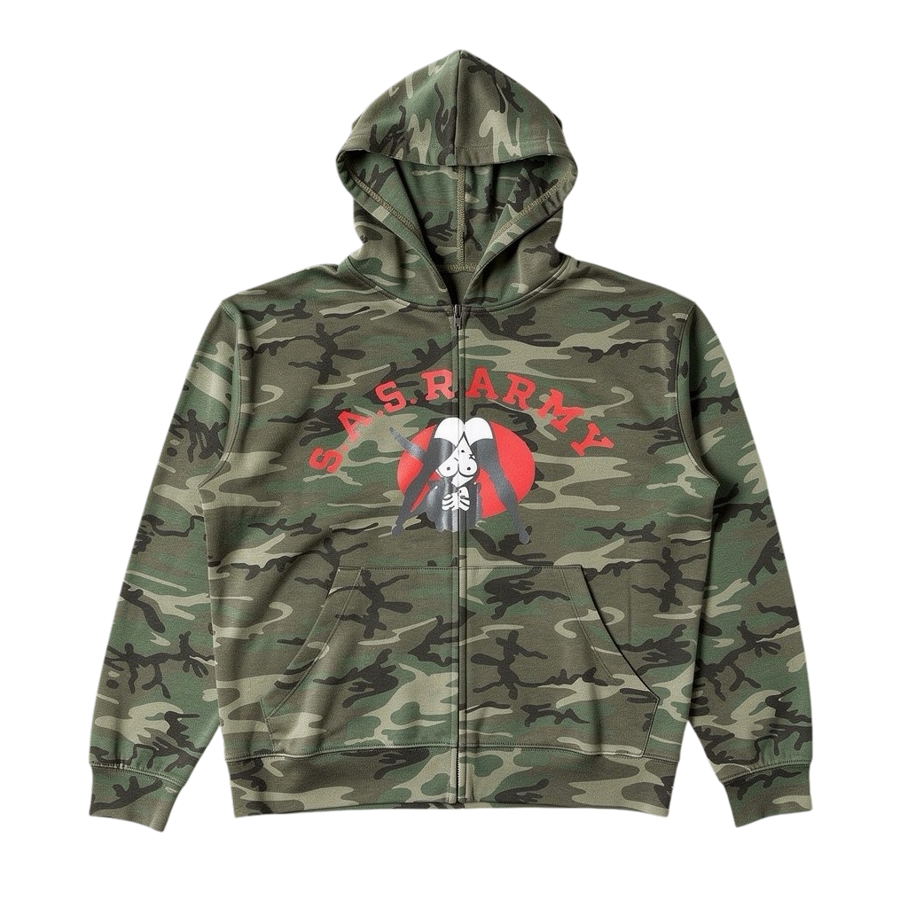 SASR CAMO HOODIE RED